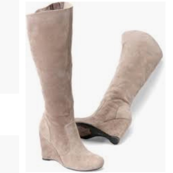 Born Shoes - Born Crown Wedge Suede Boot in Color “Camel”